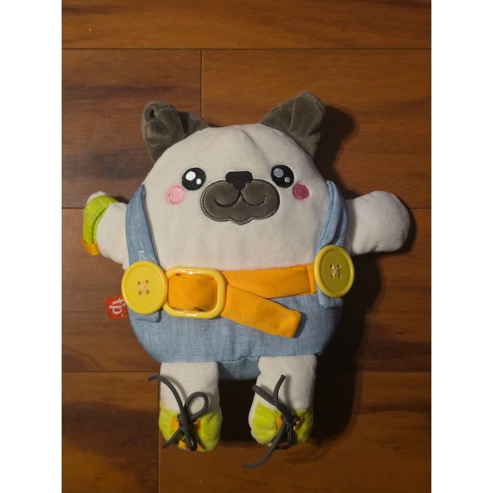 Fisher-Price Dress-Along Pug Plush Sensory Learning Toy HYC29 Toddler Activity